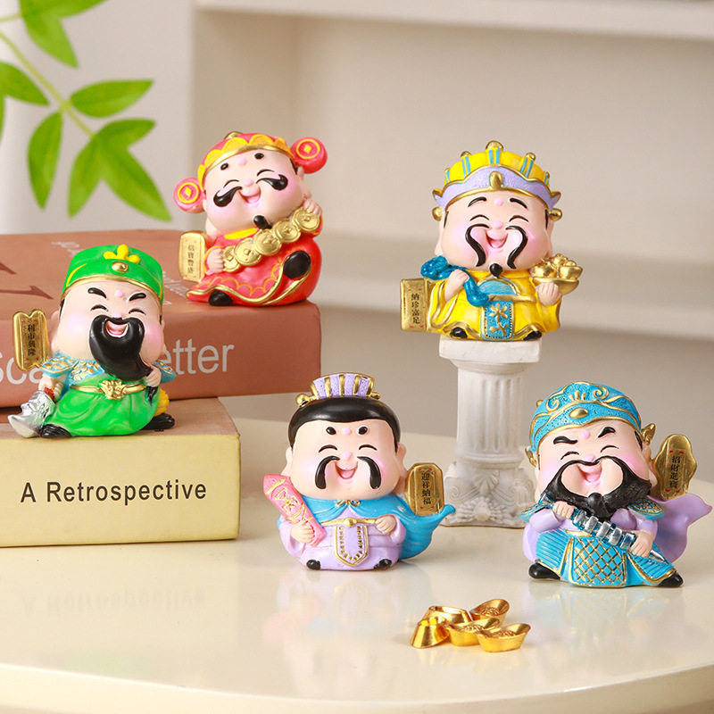 五福财神爷玄关电视柜办公室鞋柜桌面装饰品乔迁拜访送礼福气礼品,商务/设计服务,礼品/工艺品/饰品设计,淘宝优惠券,粉丝福利购,淘宝优惠卷