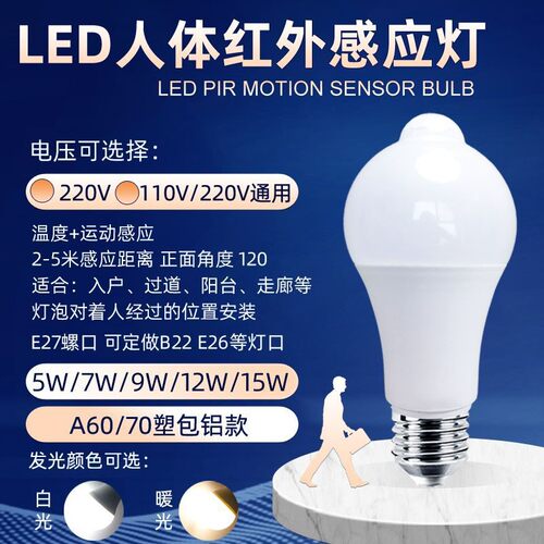 千美光110V一级家用感应灯