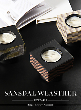 【八度空间】轻奢极简风格烛台香氛组合装饰摆件酒店客厅茶几氛围