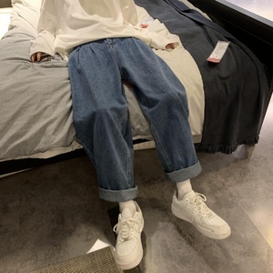 23季季九分牛仔裤 男女中性宽松直筒老爹裤高街中性男女KK72p45,男装牛仔裤,电商D256-3(原A064-3)