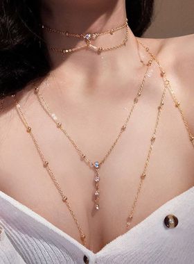 项链链红轻2025身体胸链年纯欲风