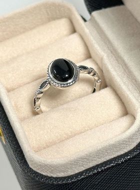 复古做旧嘻哈纯银街头玛瑙黑设计