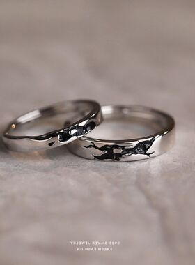 情侣对戒男女对戒七夕设计纯银