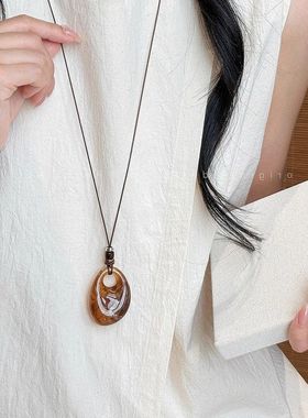 款吊坠高级感水滴形紫色渲染项链