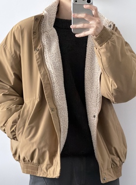 「干净日系」羊羔绒内里棉服54545 冬季新款厚外套男CCD自由商店