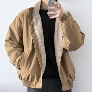 「干净日系」羊羔绒内里棉服54545 冬季新款厚外套男CCD自由商店