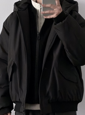 「城市通勤」假两件拼接防风棉服54574 韩系冬季显瘦CCD自由商店