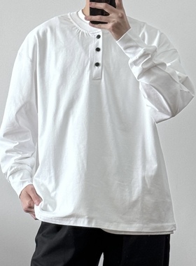 亨利领简约薄长袖52326 春季新款立领少年感日系男大CCD自由商店