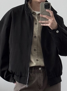 「简约无印」双拉链短身夹克54516 秋季新款韩系少年CCD自由商店
