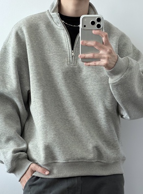 「美式生活」420g半拉链BOXY卫衣54346 秋冬男大上衣CCD自由商店