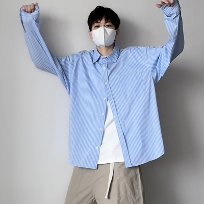 CCD条纹基础春夏薄衬衫