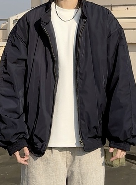 设计师光泽感立领宽松棉服44554 冬季中性帅气潮上衣CCD自由商店