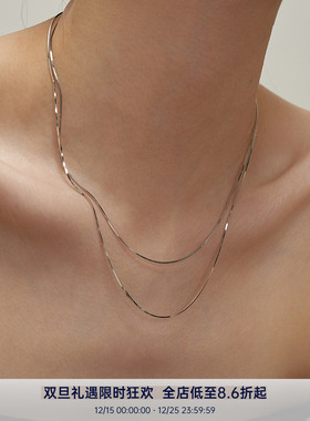 PAUSA ANN s925 进口极细柔软流光溢彩经典蛇骨链轻奢项链