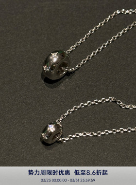 PAUSA ANN s925 简约芒星圆环锆石点缀项链