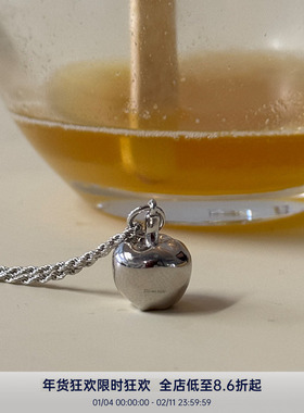 PAUSA ANN s925 小众设计立体苹果好运春夏搭配项链