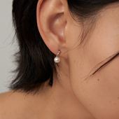 PAUSA mini天然淡水珍珠优雅珠珠百搭通勤耳钉 法式 ANN s925