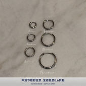 ANN s925 简约质感通勤圆圈耳扣 PAUSA 耳骨耳圈 多尺寸