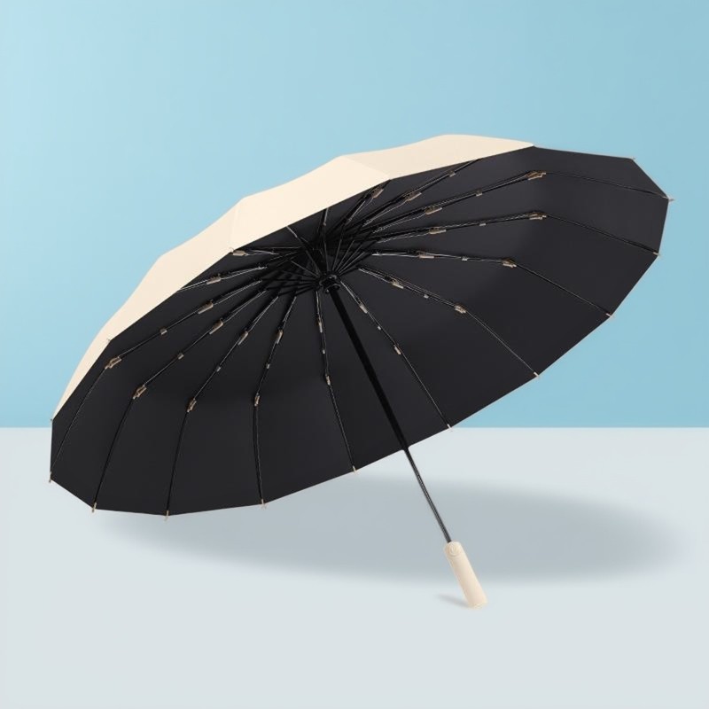 全自动雨伞折叠伞双人伞超大遮阳伞黑胶晴雨两用男女通用纯色家用