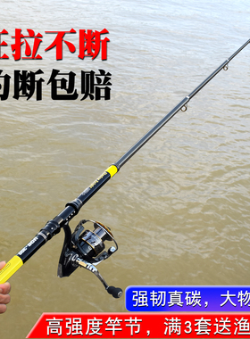 海杆碳素超硬海竿远投竿抛竿裸杆锚杆海钓鱼竿 鲢鳙甩杆套装全套