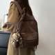 电脑双肩包女高级感小众2025新款 简约背包复古港风书包女大学生潮