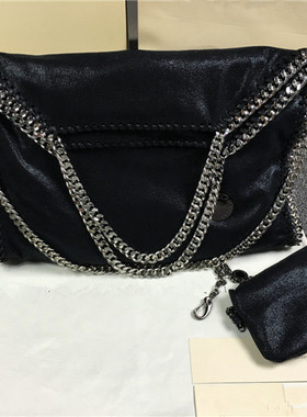 Stella简约单肩手提链条包欧美黑色手提包新色时尚女士大包
