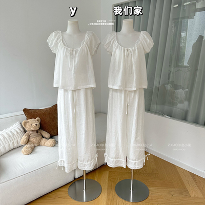 轻薄肌理感娃娃衫泡泡袖宽松上衣