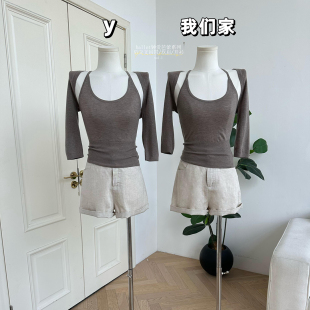 柒月末 /ballet钟爱芭蕾系列_真丝天丝后交叉吊带/坎肩/开衫