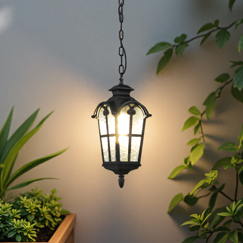 美式户外吊灯防水庭院凉亭廊架大门灯欧式室外阳光房走廊顶灯led