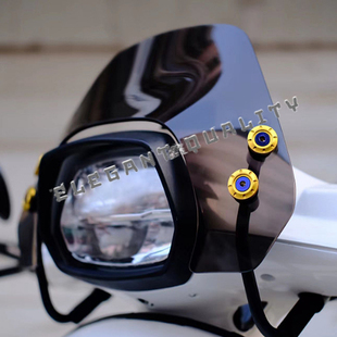 适用vespa比亚乔 GTS300 改装挡风玻璃 车头风挡 前风挡板 导流罩