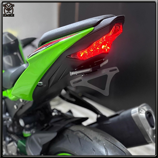 适用川崎ZX-6R 24年-折叠短尾牌照架带转向灯竞技车牌架 牌照架框