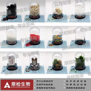 鼎检生物12种仿真禁毒模型亚克力模型教育基地学校戒毒所专用模具