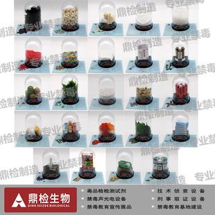 鼎检生物豪华版24种仿真禁毒模型亚克力教育基地学校戒毒所专用