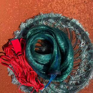 撒网大飞盘式齿轮手抛网拉丝渔网加重链条圆盘撒鱼网美式易抛网