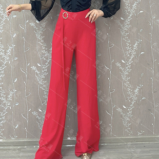 清仓629英之飒水兵舞裤 女吉特巴拉丁舞蹈服三步踩微喇叭跳舞长裤