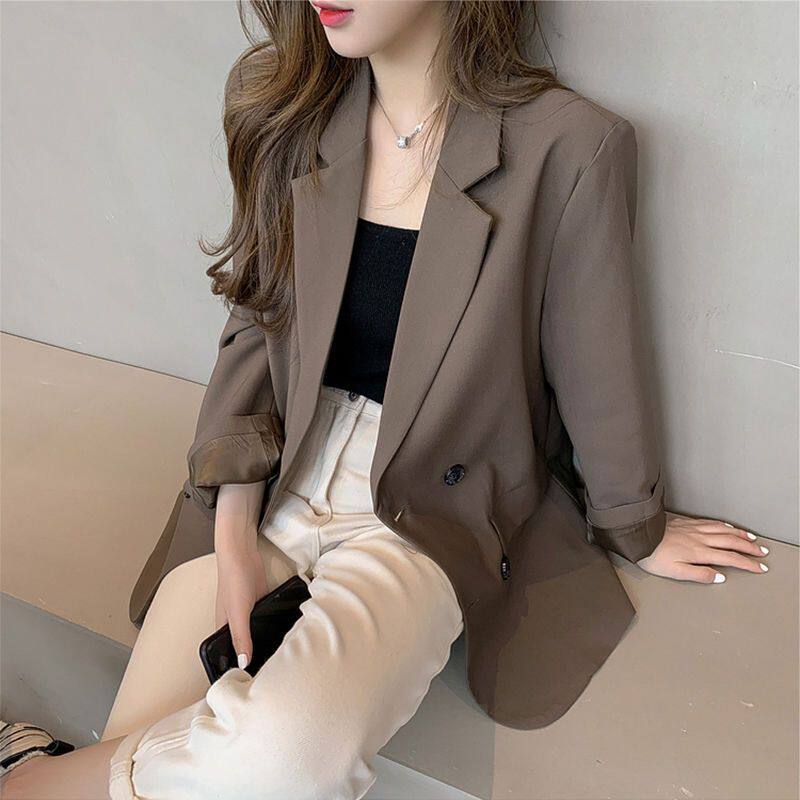 秋冬大码网红小西装外套女炸街新款宽松2025女装潮ins气质洋气春