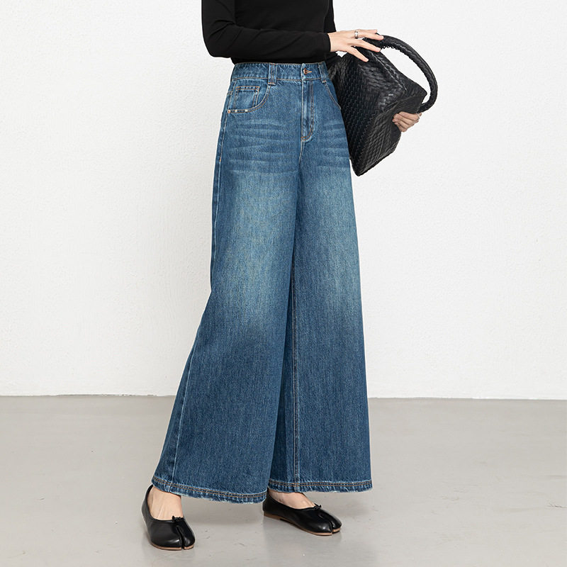 阔腿裤女2026年春季新款高腰宽松休闲牛仔裤82602026年春款女装