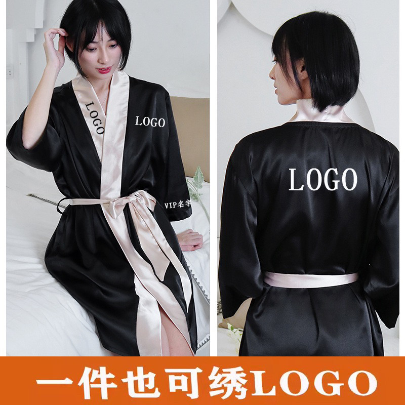 浴袍浴裙美容院医美专用客袍睡衣SPA睡袍减脂减肥客人服绣logo
