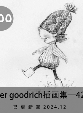 005.国外carter goodrich绘画素材儿童插画Procreate绘画临摹素材