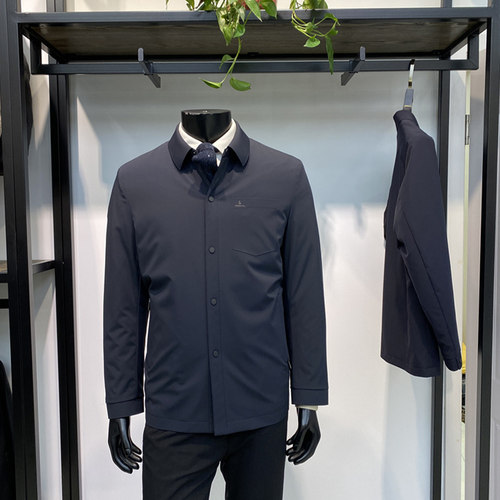 领佐诺依商务休闲翻领男士羽绒服