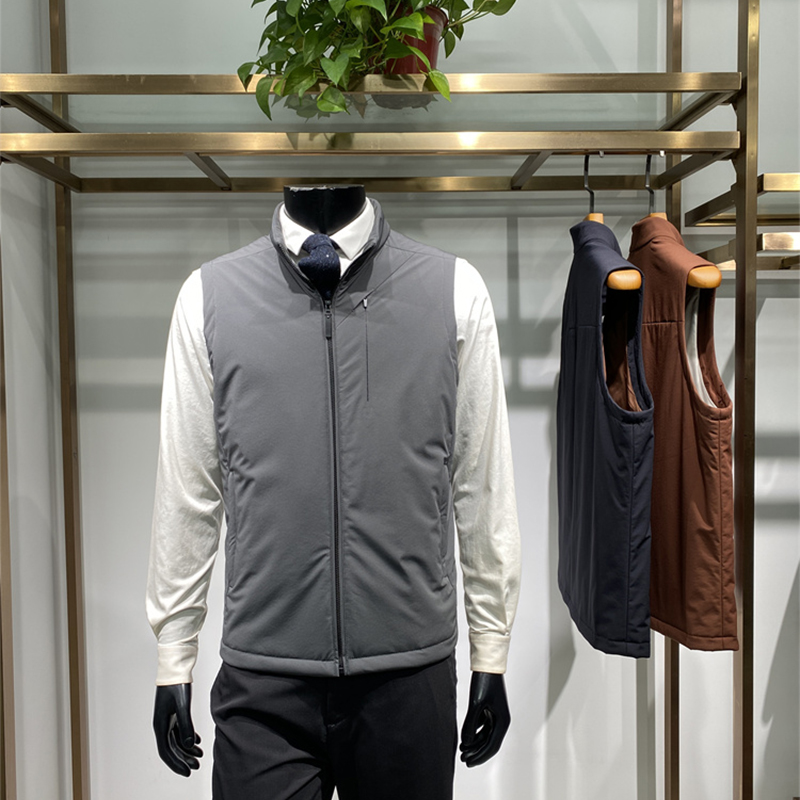 25年新品男士立领牛奶丝马甲上衣