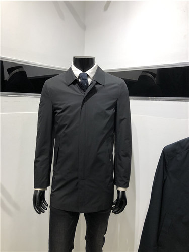 男士翻领风衣商务派克服外套
