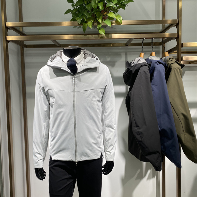 科技五防冬季新款男士连帽轻量羽服休闲防风户外冲锋衣保暖上衣