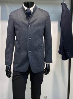 赔钱断码处理加棉男士立领毛呢派克服商务休闲立领羊毛外套领佐