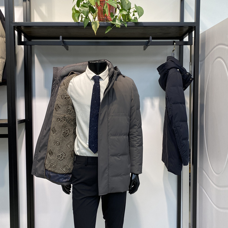 兔毛内胆可脱卸25冬季新品男士尼克服外套保暖商务羽绒服领佐诺依