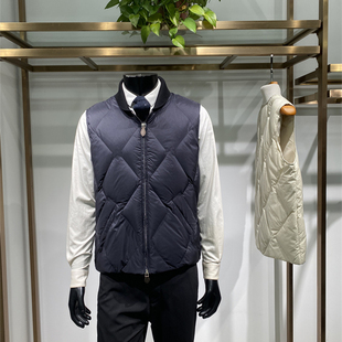 青果领外套鸭绒服商务背心百搭保暖上衣 男士 羽绒马甲25年冬季 新款