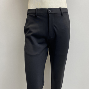 免烫中腰裤 黑色商务休闲裤 子领佐诺依品牌 腰围有弹性男士 回馈款