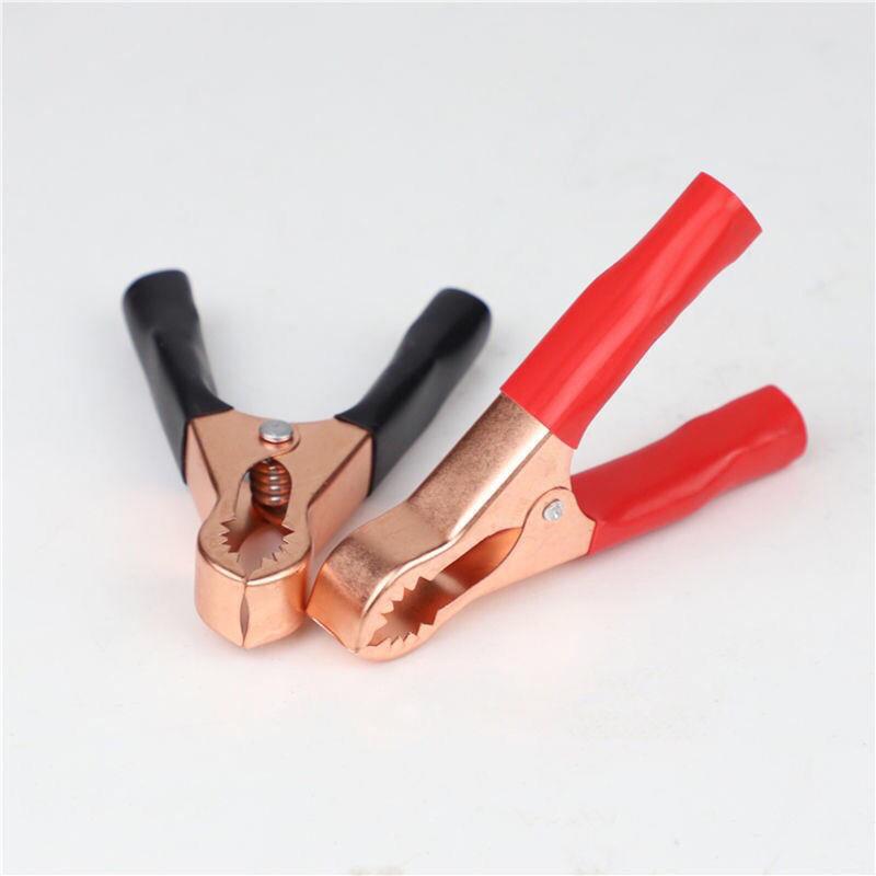 加厚汽车电瓶线夹电瓶夹子纯铜搭火线接电线连接卡子大小号鳄鱼夹