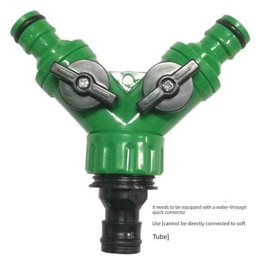 4点6点软管带开关的水管y形阀三通分流器三通接头附件快塑