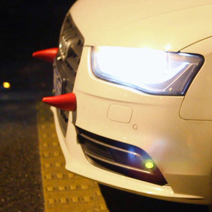 09-18款smart汽车3D立体车贴问童子车顶发条装饰感叹号问号车贴