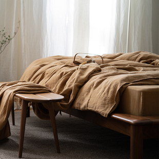 山隐造物床上用品hemp全大汉麻四多件套 1.8米床单笠纯被套罩秋冬